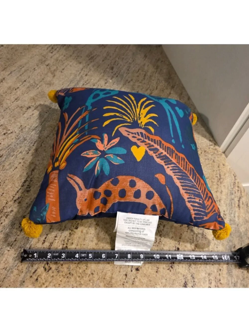 Opalhouse Jungalo 69x80 Quilt & Pillow Blue Rabbit Leaves Stitching
